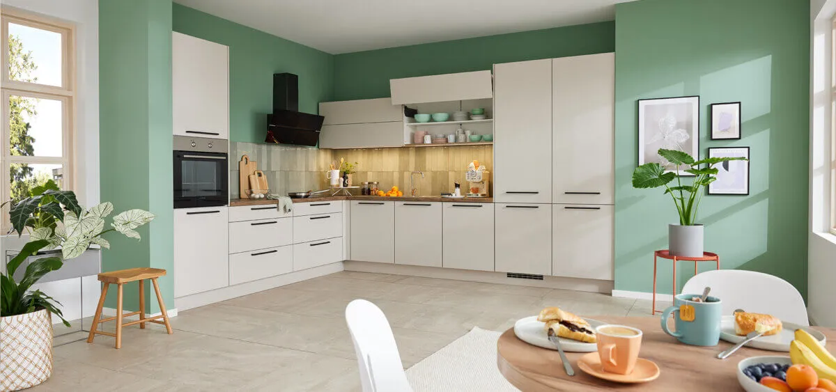 Moderne Küche in Look Sand strukturiert von Küchentreff