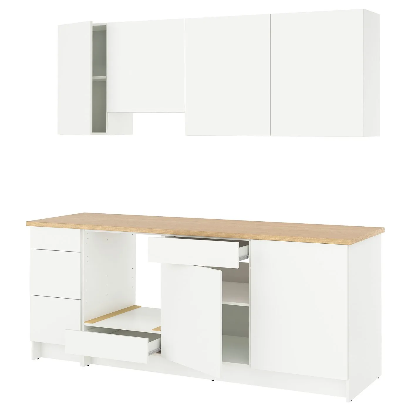IKEA KNOXHULT Küchenzeile weiß 220 cm