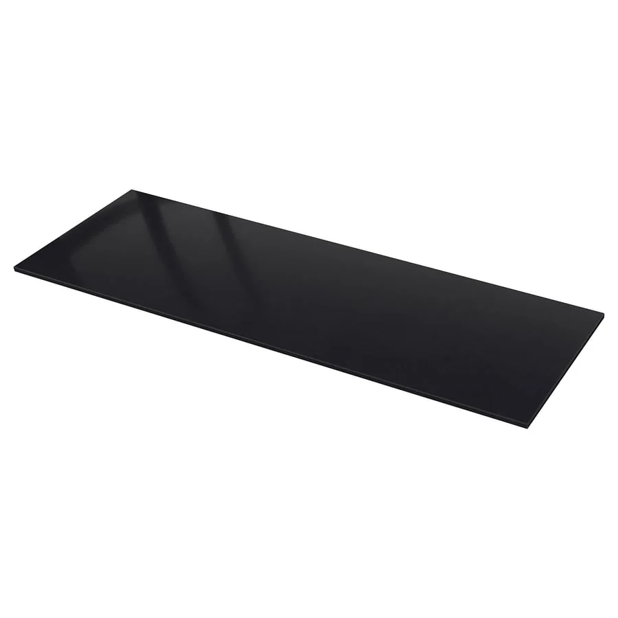 IKEA KASKER Quarzkomposit-Arbeitsplatte in Schwarz mit Steinmuster, glänzend